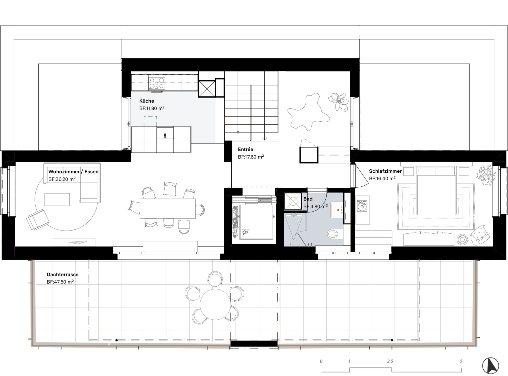 Grundriss Attika Bergstrasse