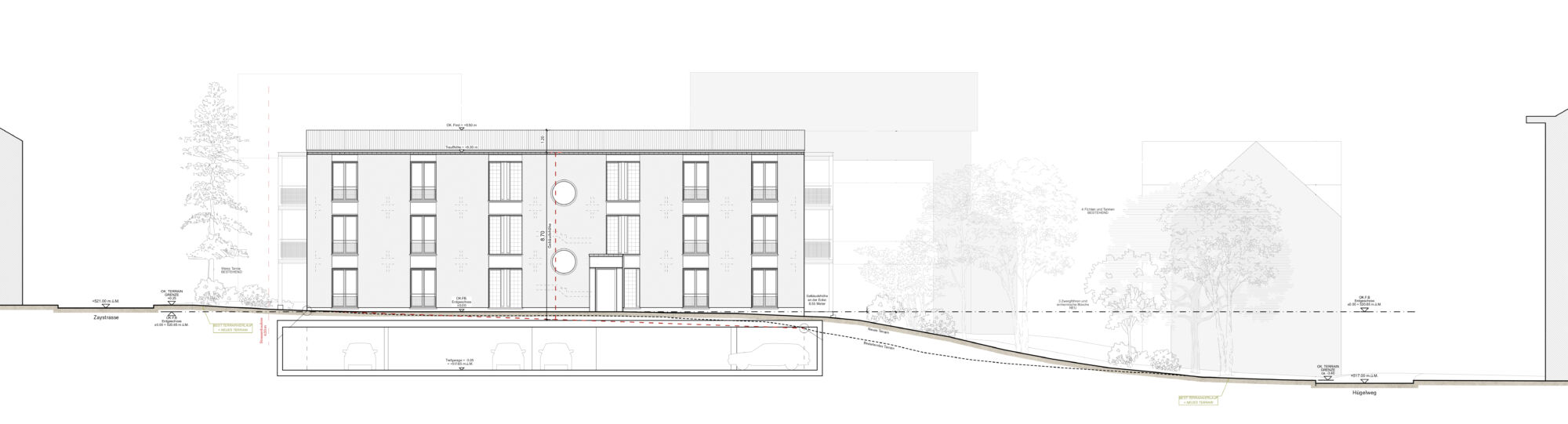 ZAY Fassade Hof Raum Haus A