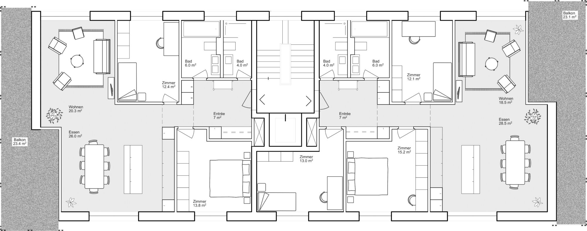 ZAY Grundrisse Reduziert